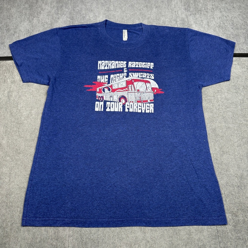 Nathaniel Rateliff & The Night Sweats Tearing At The Seams Tour Shirt Blue Y2k